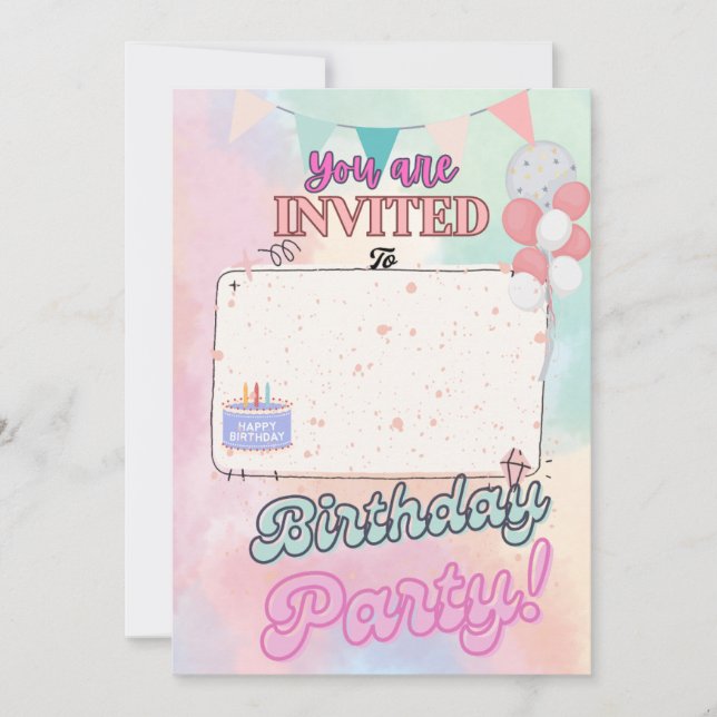 Einladung zum Geburtstag (Vorderseite)
