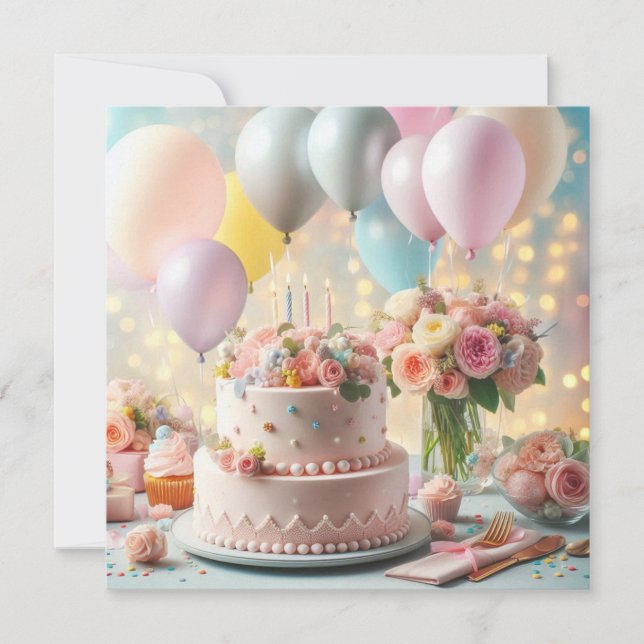 Einladung zum Geburtstag (Vorderseite)