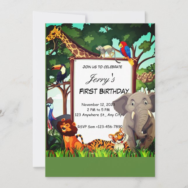 Einladung zum Geburtstag (Vorderseite)