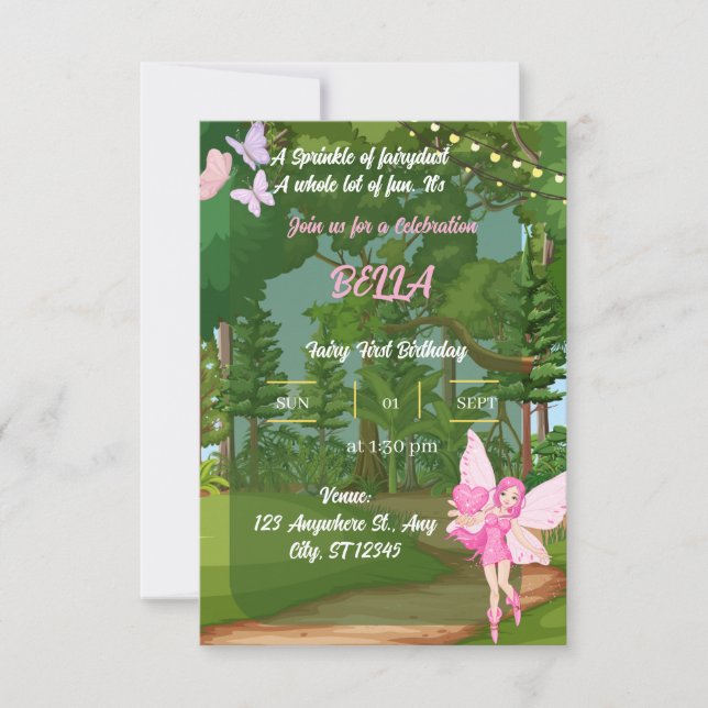 Einladung zum Geburtstag (Vorderseite)