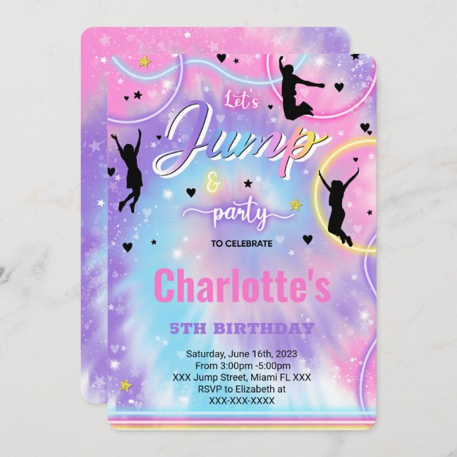 Einladung zum Geburtstag (Vorne/Hinten)