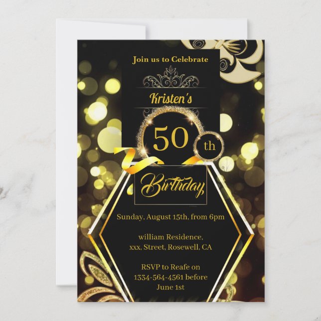 Einladung zum Geburtstag (Vorderseite)