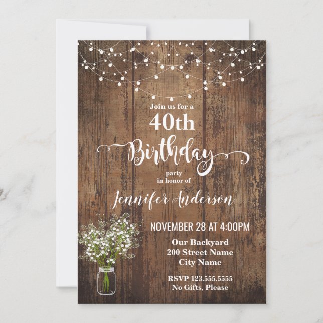 Einladung zum Geburtstag (Vorderseite)