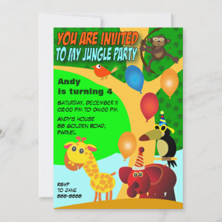 Einladung zum Geburtstag 029: Dschungel-Party