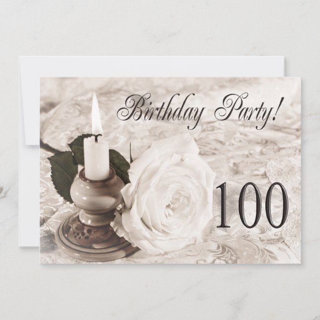 Einladung zum Geburtstag 100 Jahre alt (Vorderseite)