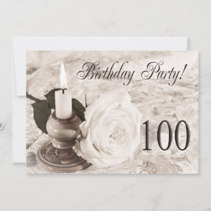 Einladung zum Geburtstag 100 Jahre alt
