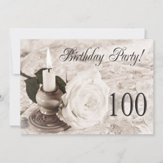Einladung zum Geburtstag 100 Jahre alt
