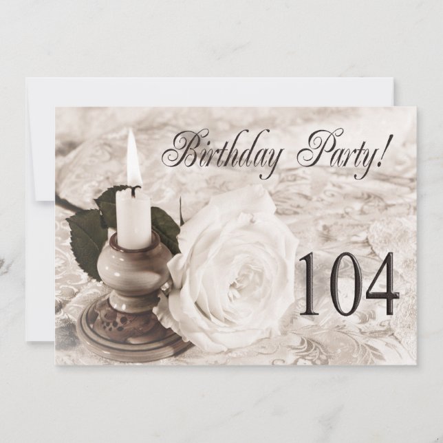 Einladung zum Geburtstag 104 Jahre alt (Vorderseite)