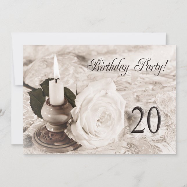 Einladung zum Geburtstag 20 Jahre alt (Vorderseite)