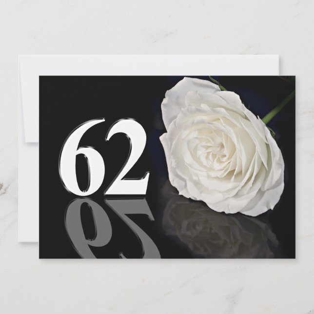 Einladung zum Geburtstag 62 Jahre alt (Vorderseite)