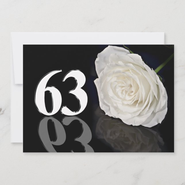 Einladung zum Geburtstag 63 Jahre alt (Vorderseite)