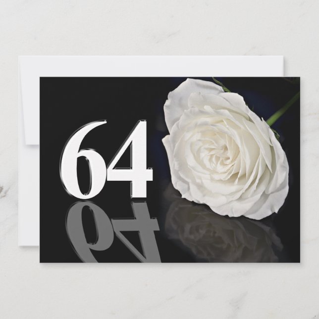 Einladung zum Geburtstag 64 Jahre alt (Vorderseite)
