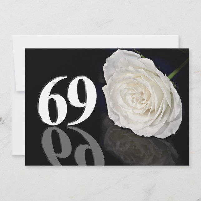 Einladung zum Geburtstag 69 Jahre alt (Vorderseite)