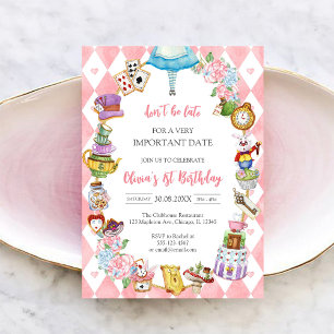Einladung zum Geburtstag: Alice im Wunderland Teep