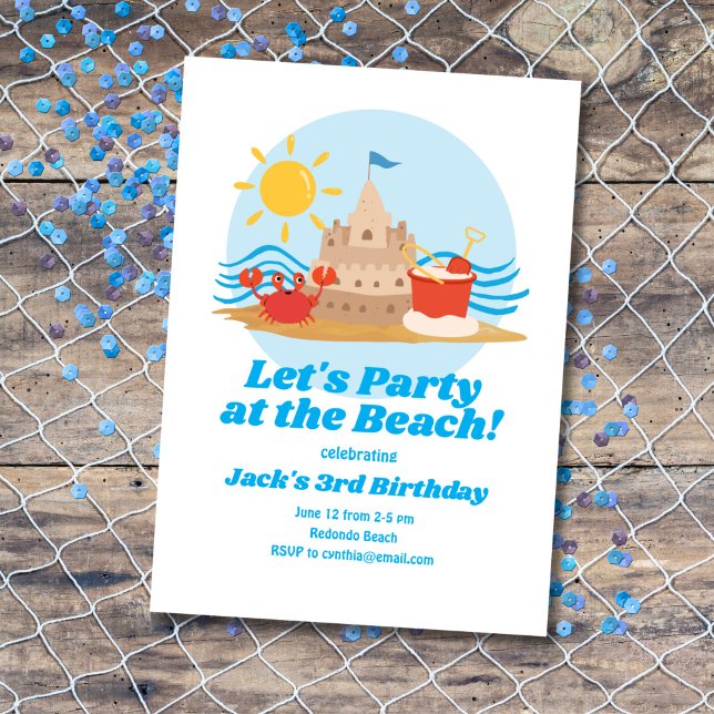 Einladung zum Geburtstag am Strand (Von Creator hochgeladen)