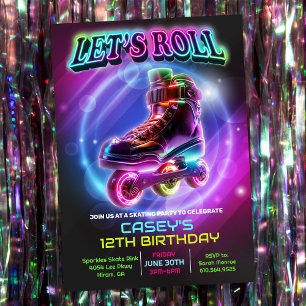 EINLADUNG ZUM GEBURTSTAG AUF ROLLSCHUHEN FÜR JEDES