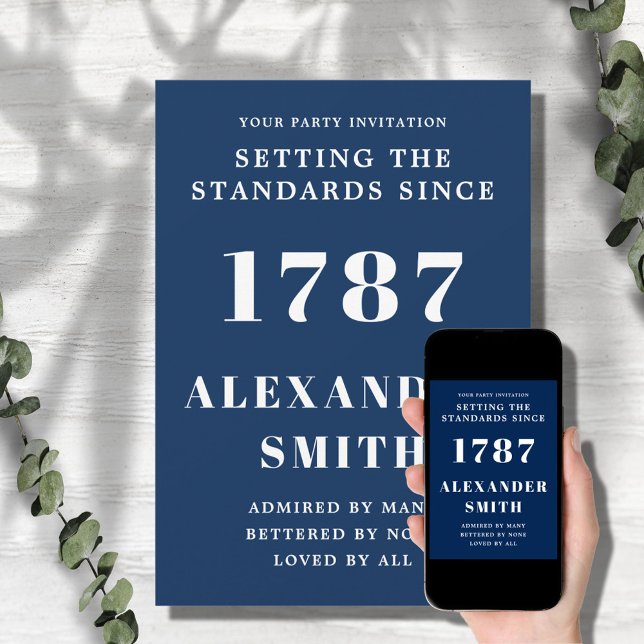 Einladung zum Geburtstag Blau und Weiß (Von Creator hochgeladen)