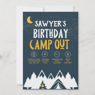 Einladung zum Geburtstag Campout