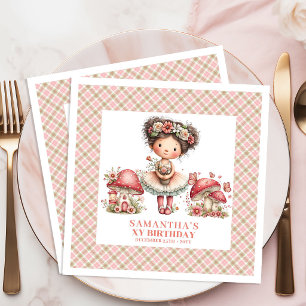Einladung zum Geburtstag der rosa Fee Magische Blu Serviette