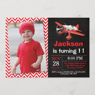 Einladung zum Geburtstag des Flugzeugs. Boy Birthd