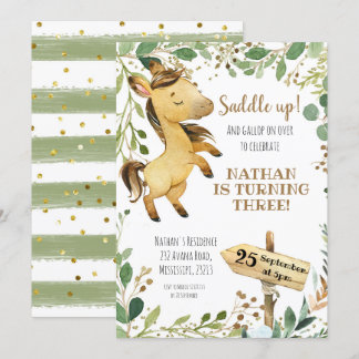 Einladung zum Geburtstag des Sattels