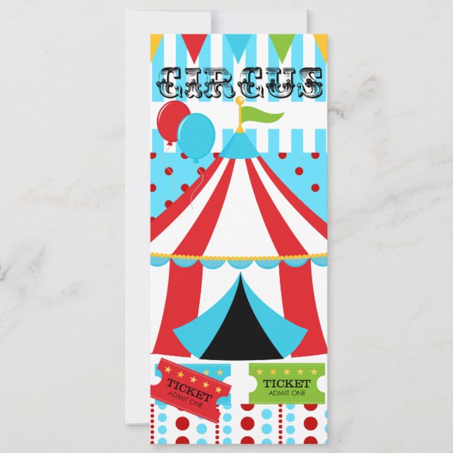 Einladung zum Geburtstag eines Custom Circus (Vorderseite)