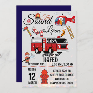 Einladung zum Geburtstag eines Feuerwehrmanns