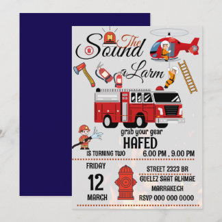Einladung zum Geburtstag eines Feuerwehrmanns