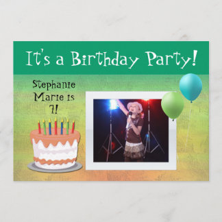 Einladung zum Geburtstag eines Fotos