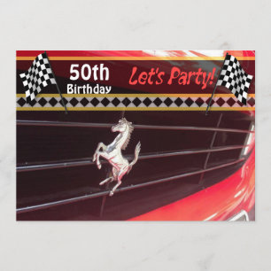 Einladung zum Geburtstag eines klassischen Autos -