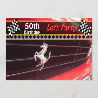 Einladung zum Geburtstag eines klassischen Autos -