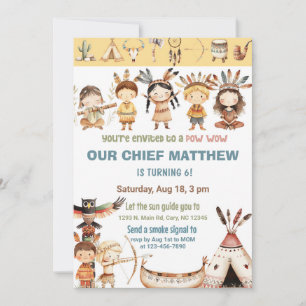 Einladung zum Geburtstag eines Native American Ind