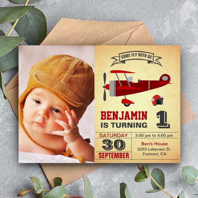 Einladung zum Geburtstag eines Vintagen Red Retro  (Von Creator hochgeladen)