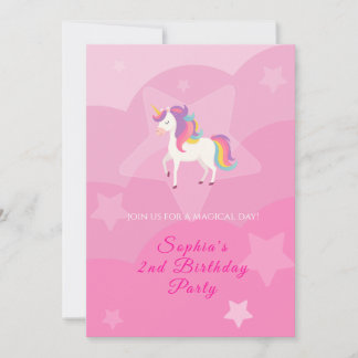 Einladung zum Geburtstag eines zauberhaften Einhor