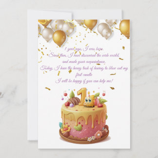 Einladung zum Geburtstag Erste Kerze