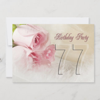 Einladung zum Geburtstag für 77 Jahre
