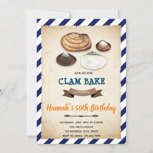 Einladung zum Geburtstag für Clam Bake