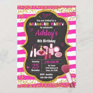 Einladung zum Geburtstag / Glamour Party