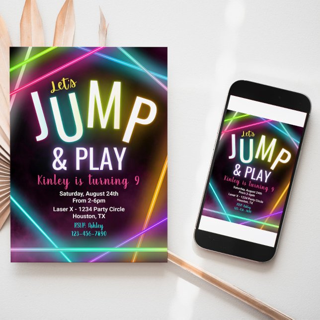 Einladung zum Geburtstag | Jumping-Party (Von Creator hochgeladen)