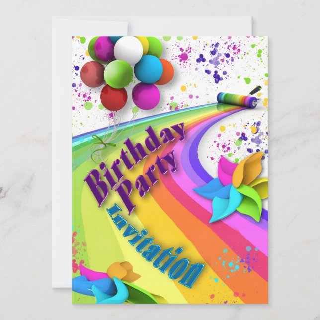 Einladung zum Geburtstag - Kinder (Vorderseite)