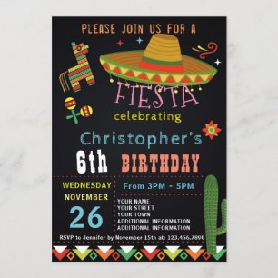 EINLADUNG ZUM GEBURTSTAG MEXIKANISCHER FIESTA   FI