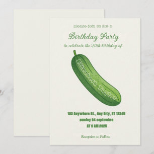 Einladung zum Geburtstag mit Gurken und Dill - Foo