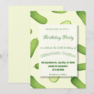 Einladung zum Geburtstag mit Gurken und Dill - Foo