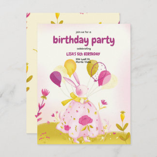 Einladung zum Geburtstag mit Kaninchen