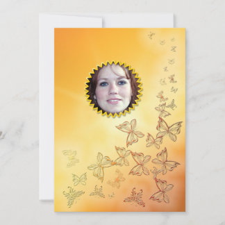 Einladung zum Geburtstag mit Schmetterlingen