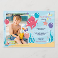 Einladung zum Geburtstag Octopus Foto