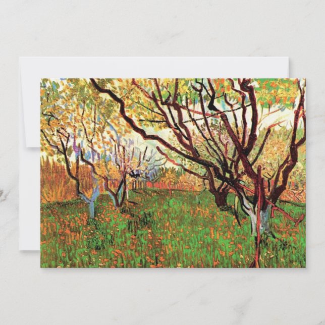 Einladung zum Geburtstag, Orchard in Blüte (Vorderseite)