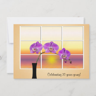 Einladung zum Geburtstag Orchid