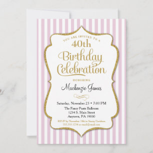 Einladung zum Geburtstag Pink Gold Erwachsene Teen