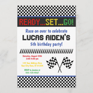 Einladung zum Geburtstag  Race Car Invitation